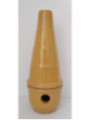 Incensario Artesanal Cartuja Esmaltado Amarillo 18cm