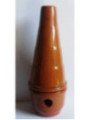 Incensario Artesanal Cartuja Esmaltado Marrón 18cm