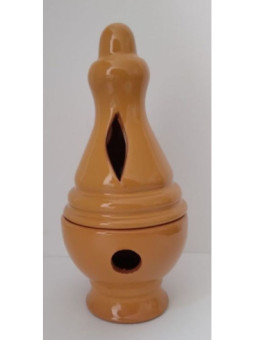 Incensario Artesanal Cofrade Esmaltado Amarillo 17cm