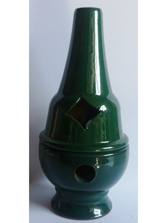 Incensario Artesanal Cofrade Esmaltado Marrón. 17cm