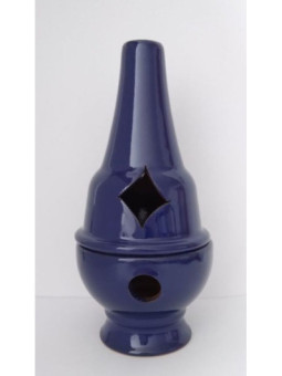 Incensario Artesanal Rombo Pintado Azul 17cm