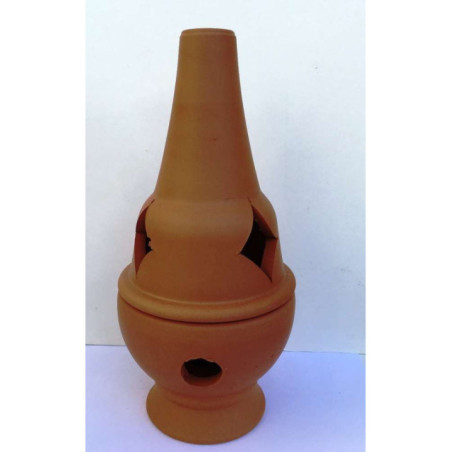 Incensario Artesanal de Barro Rombo 17 cm