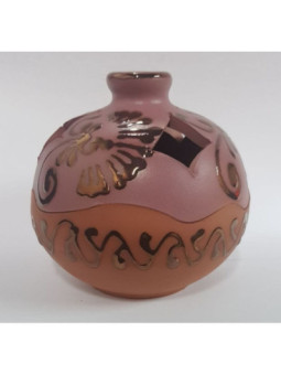 Incensario Artesanal Joyero Rosa de Barro 10cm