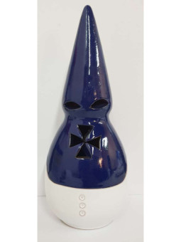 Incensario Artesanal Nazareno Blanco-Azul 19cm