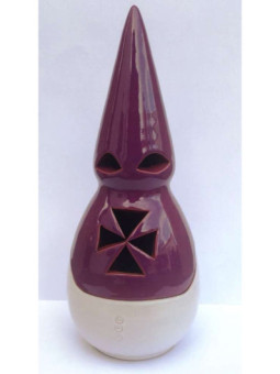 Incensario Artesanal Nazareno Blanco-Morado 19cm