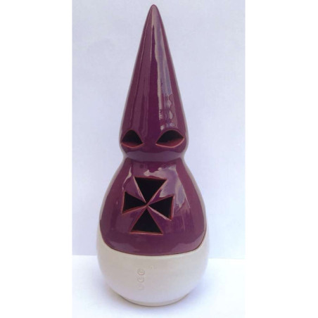 Incensario Artesanal Nazareno Blanco-Morado 19cm