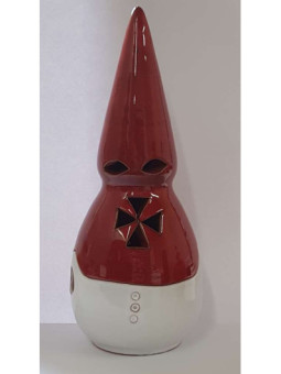 Incensario Artesanal Nazareno Blanco-Rojo 19cm