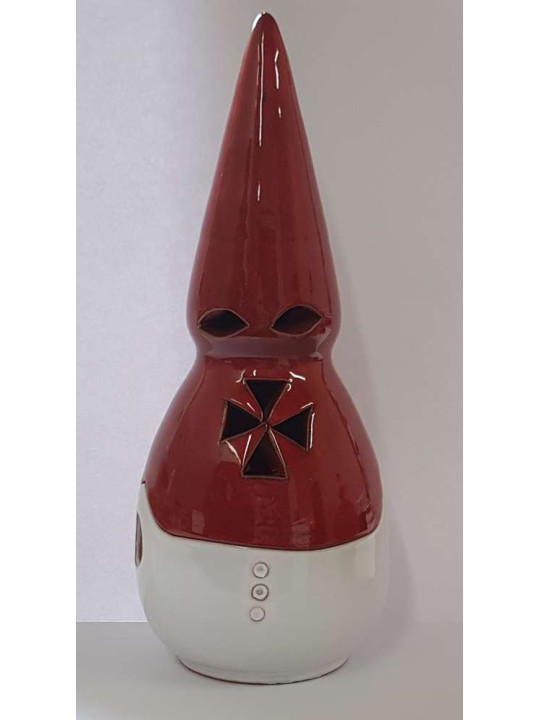 Incensario Artesanal Nazareno Blanco-Rojo 19cm