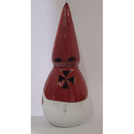 Incensario Artesanal Nazareno Blanco-Rojo 19cm