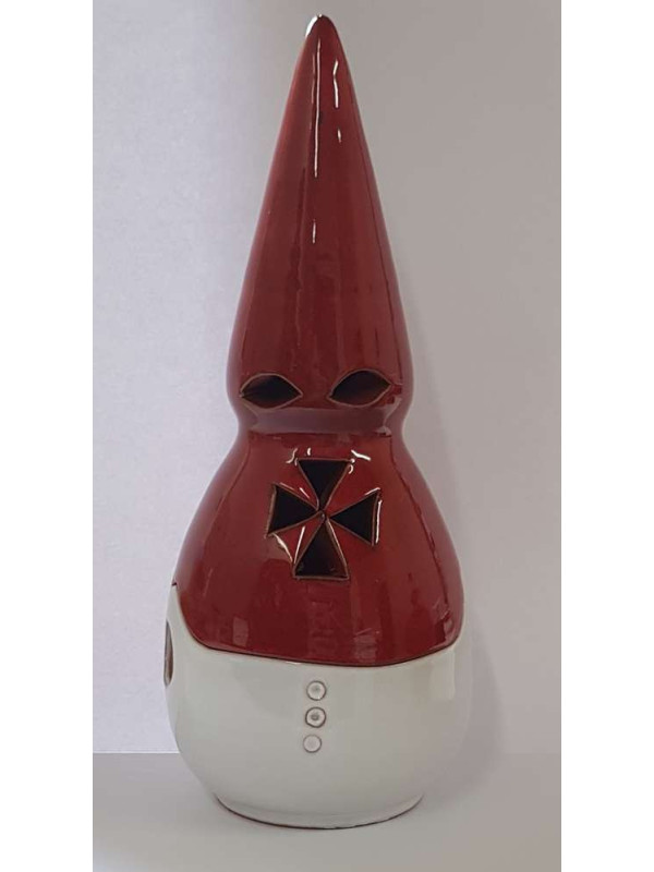 Incensario Artesanal Nazareno Blanco-Rojo 19cm