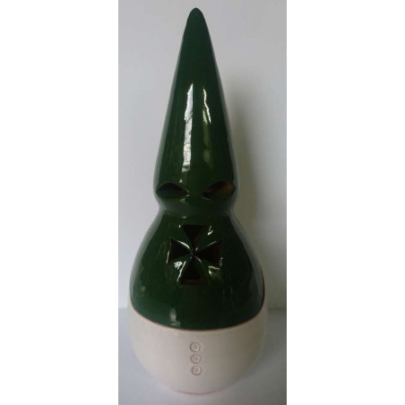 Incensario Artesanal Nazareno Verde-Blanco 19cm