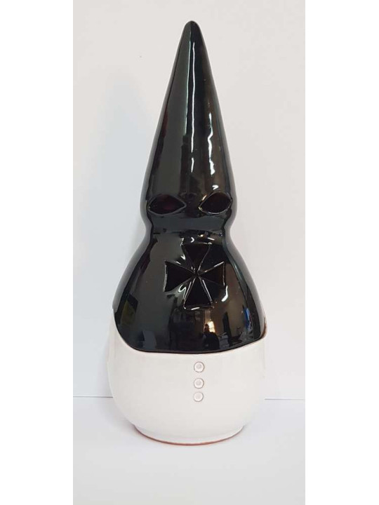 Incensario Artesanal Nazareno Blanco-Negro 19cm