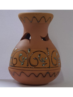 Incensario Artesanal Pera Marrón. 13cm