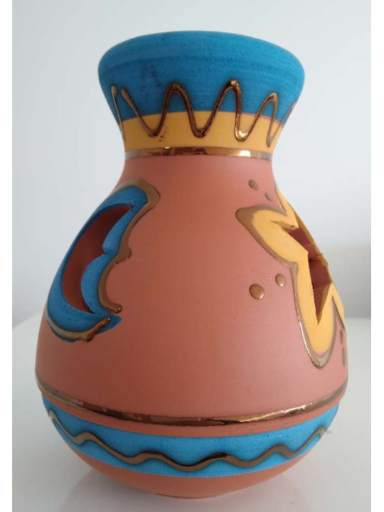 Incensario Artesanal Pera Azul. 13cm