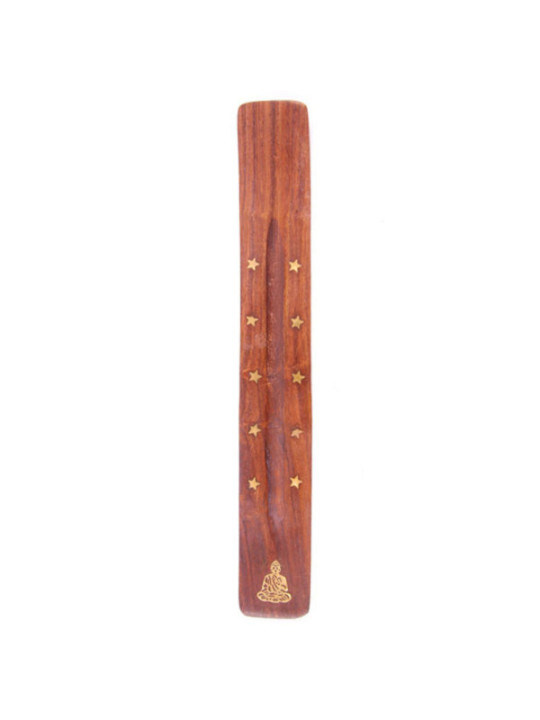 Soporte de Incienso de Madera Sheesham de Estrellas y Buda