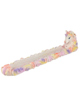 Porta Inciensos de Resina Unicornio Tricolor