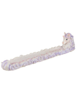 Porta Inciensos  de Resina Unicornio Violeta