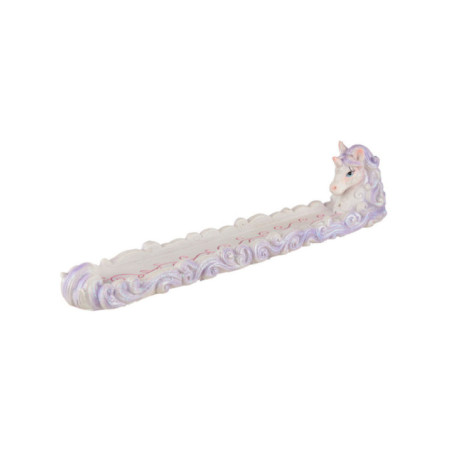 Porta Inciensos  de Resina Unicornio Violeta
