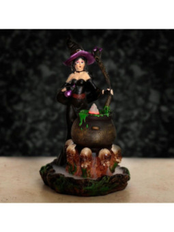 Quemador de Incienso en Cono de Reflujo Caldero de Bruja, 19cm x 11,5 cm