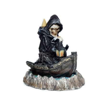 Quemador de Incienso en Cono de Reflujo el Barquero de la Muerte, altura 16.5 cm x 15 ancho
