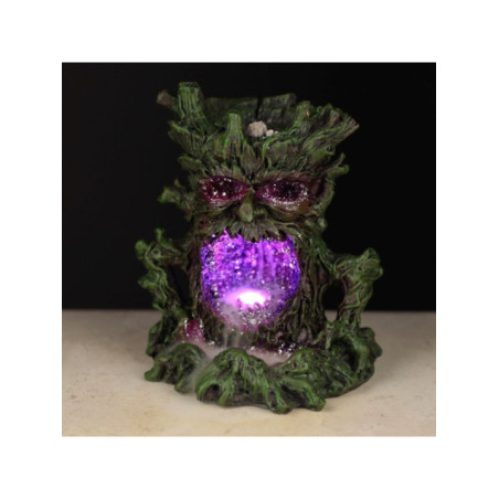Quemador de Incienso de Reflujo y Luz Led,  Hombre Árbol Verde