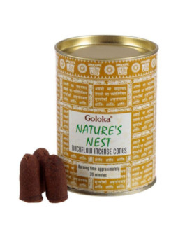 Incienso Goloka en Cono de Reflujo. Natural