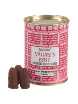 Incienso Goloka en Cono de Reflujo. Rosas