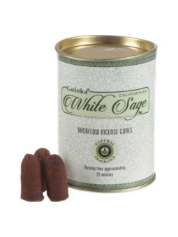 Incienso Goloka en Cono de Reflujo. Salvia Blanca Californiana