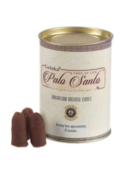 Incienso Goloka en Cono de Reflujo. Palo Santo