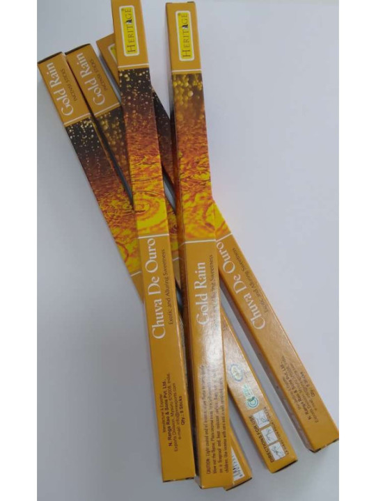 ¡Promoción! Lluvia de Oro. Autentico Incienso de La India Heritage 8 varillas