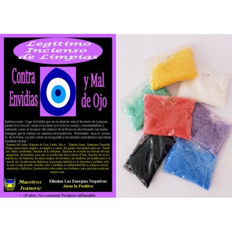 Legitimo Incienso de Limpias Contra Envidias y Mal de Ojo, Con Instrucciones y Oración