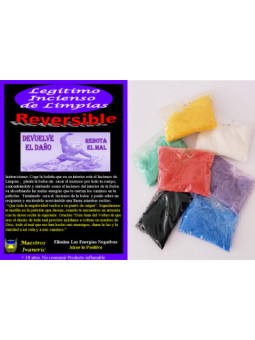 Legitimo Incienso de Limpias Reversible, Con Instrucciones y Oración