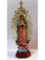 Imagen Artesana en Resina Virgen Guadalupe Mexicana 28cm