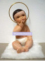 Niño Jesús con Piel, Pensando. 15cm