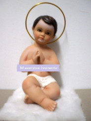 Niño Jesús con Piel 15cm Rezando
