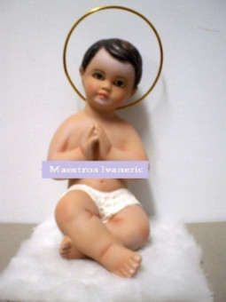 Niño Jesús con Piel 15cm Rezando