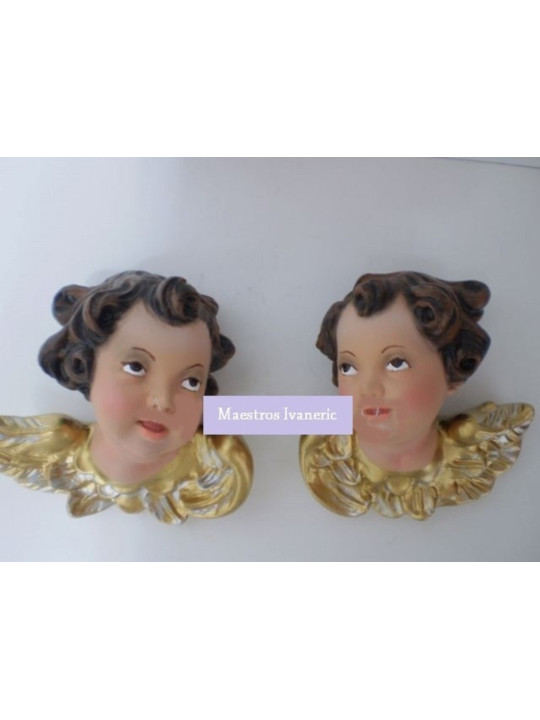 Pareja de Serafines. 15cm