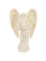 Portavelas Ángel Blanco de 23 cm