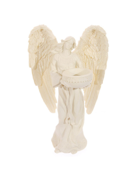 Portavelas Ángel Blanco de 23 cm