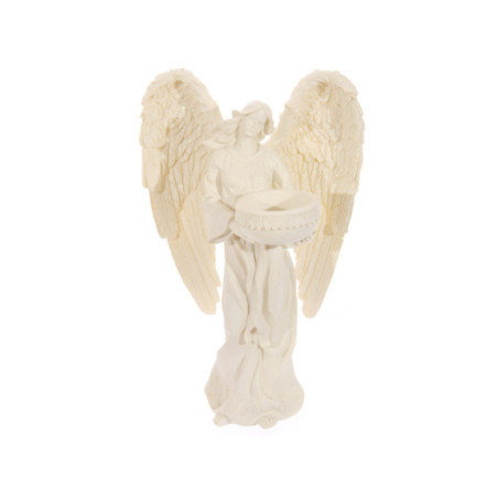 Portavelas Ángel Blanco de 23 cm