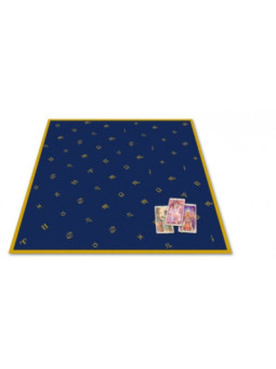 Tapete Tarot Azul Oscuro, Signos Astrológicos. 80x80cm