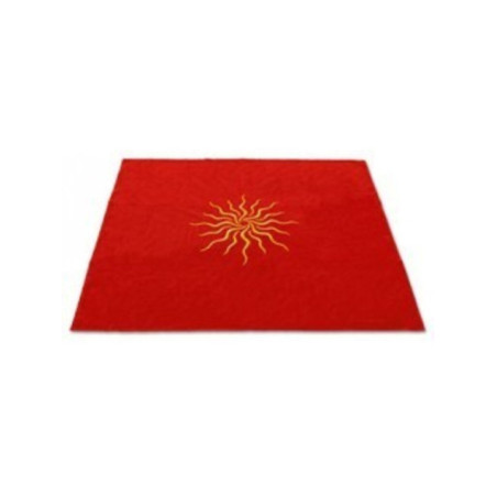 Tapete Tarot Rojo, Sol. 80x80cm