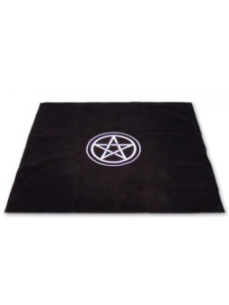 Tapete Tarot Negro Pentagrama. 80X80