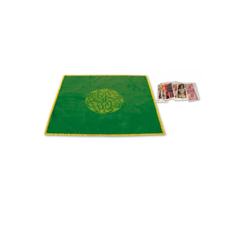 Tapete Tarot Verde, Laberinto Celta. 80x80cm
