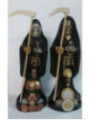 Imagen Artesanal en Resina Santa Muerte Negra. 20 cm