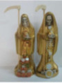Imagen Artesanal en Resina Santa Muerte Dorada. 20 cm