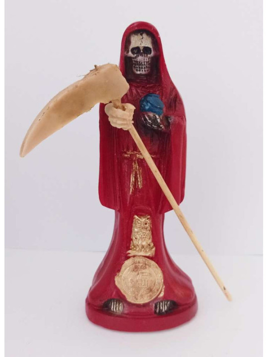 Imagen Resina Santa Muerte Roja 15x7