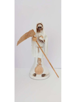 Imagen Resina Santa Muerte Blanca 15x7