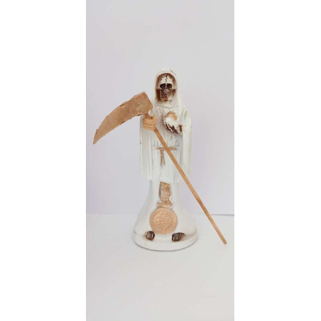 Imagen Resina Santa Muerte Blanca 15x7