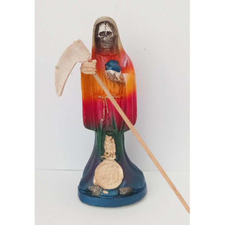 Imagen Resina Santa Muerte 7 Colores (Cabeza Dorada) 15x7
